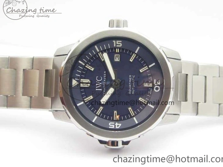 MIROTIME 0329 EasyMatch Aquatimer Automatic IW329004 V6F 1:1 Best Edition Blue Dial On SS Bracelet MIYOTA 7224